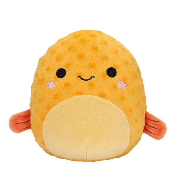 Squishmallow 11” Safa Puffer Fish Soft Gold Minky Polka Dotted Sea Plush - Picture 1 of 4